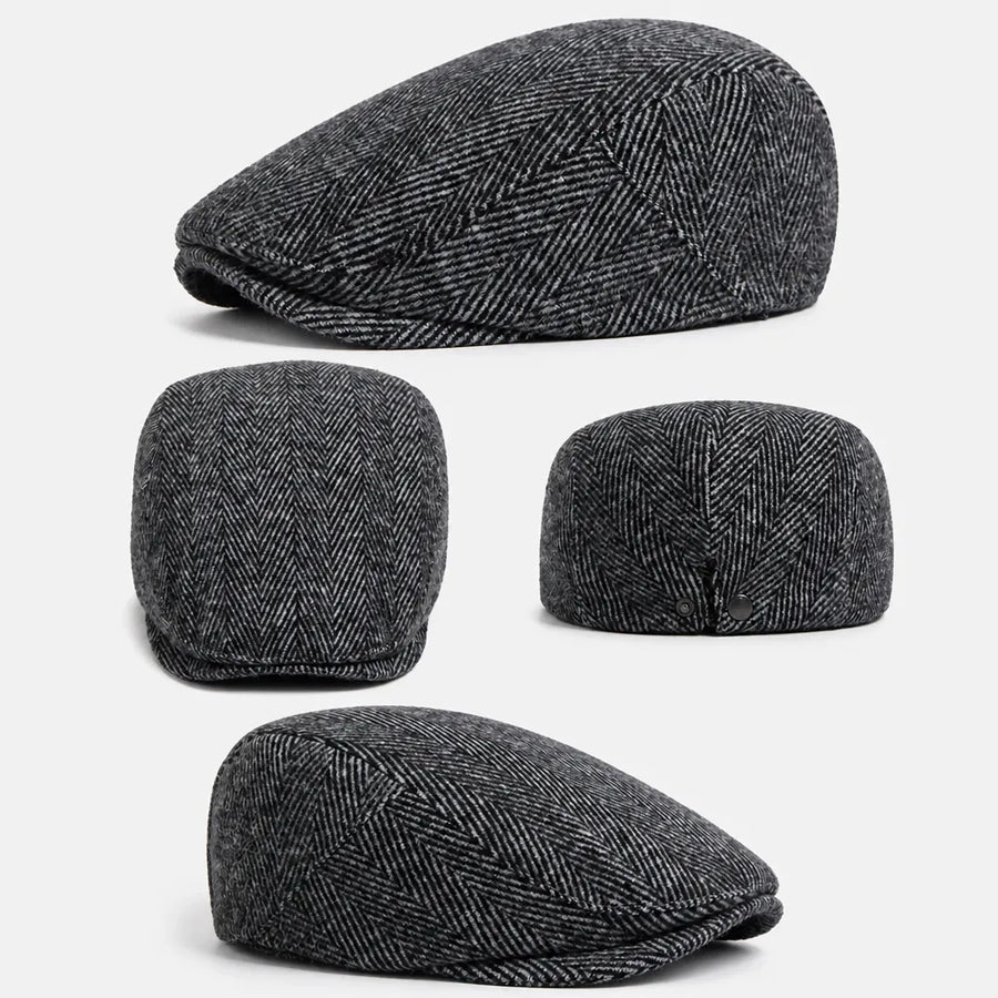 Beret Chevron - Grand Format Chaud pour Homme et Femme
