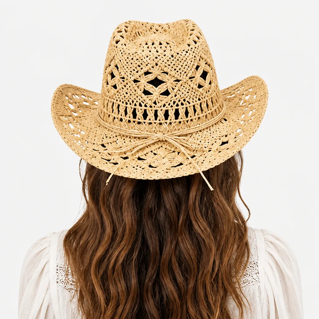 Chapeaux Western Femme - Pliable et Ajoure pour les Vacances