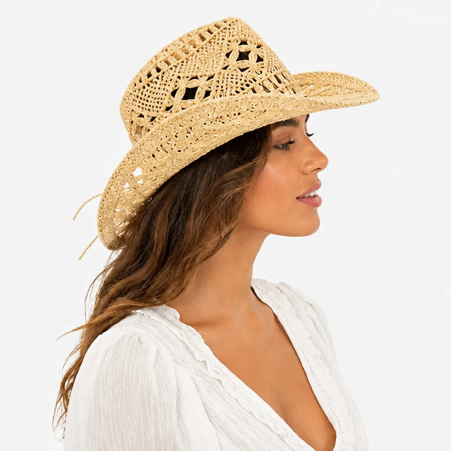 Chapeaux Western Femme - Pliable et Ajoure pour les Vacances