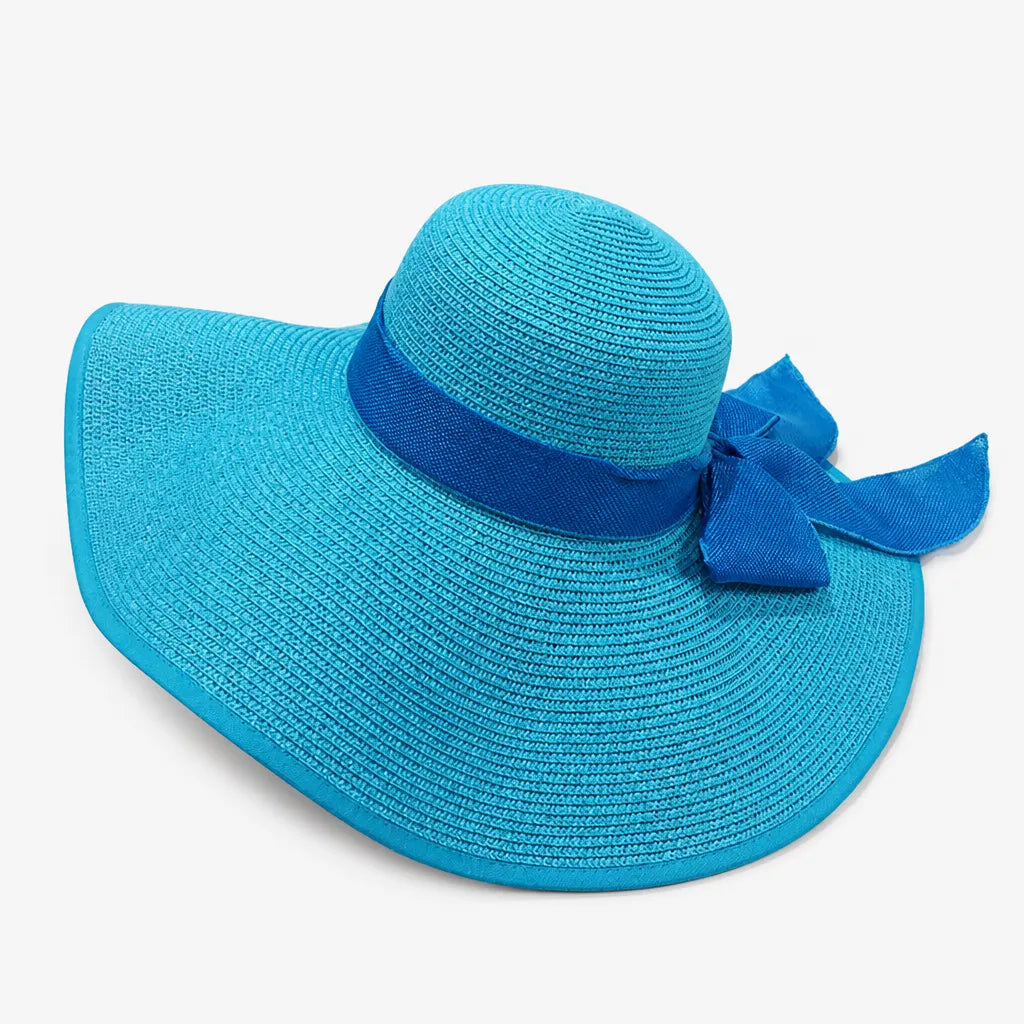 Grand Chapeau de Paille Femme - Anti-UV pour la Plage en Ete