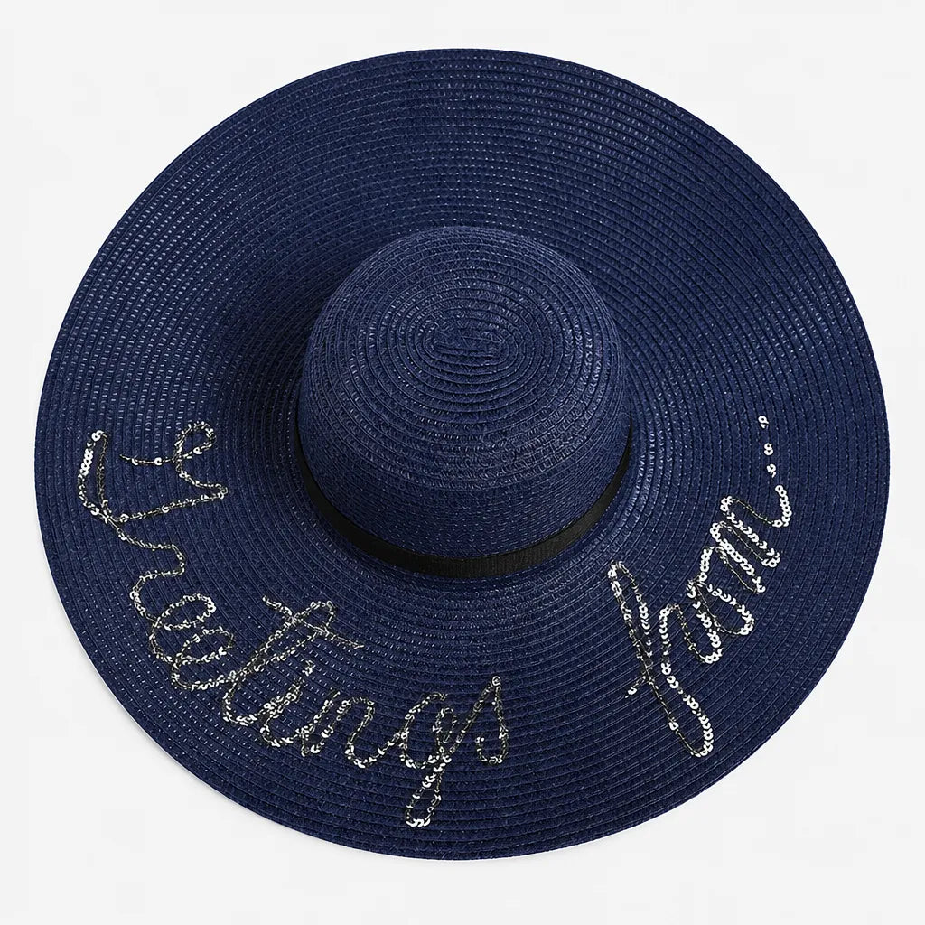 Grand Chapeau de Paille Femme - Anti-UV pour la Plage en Ete