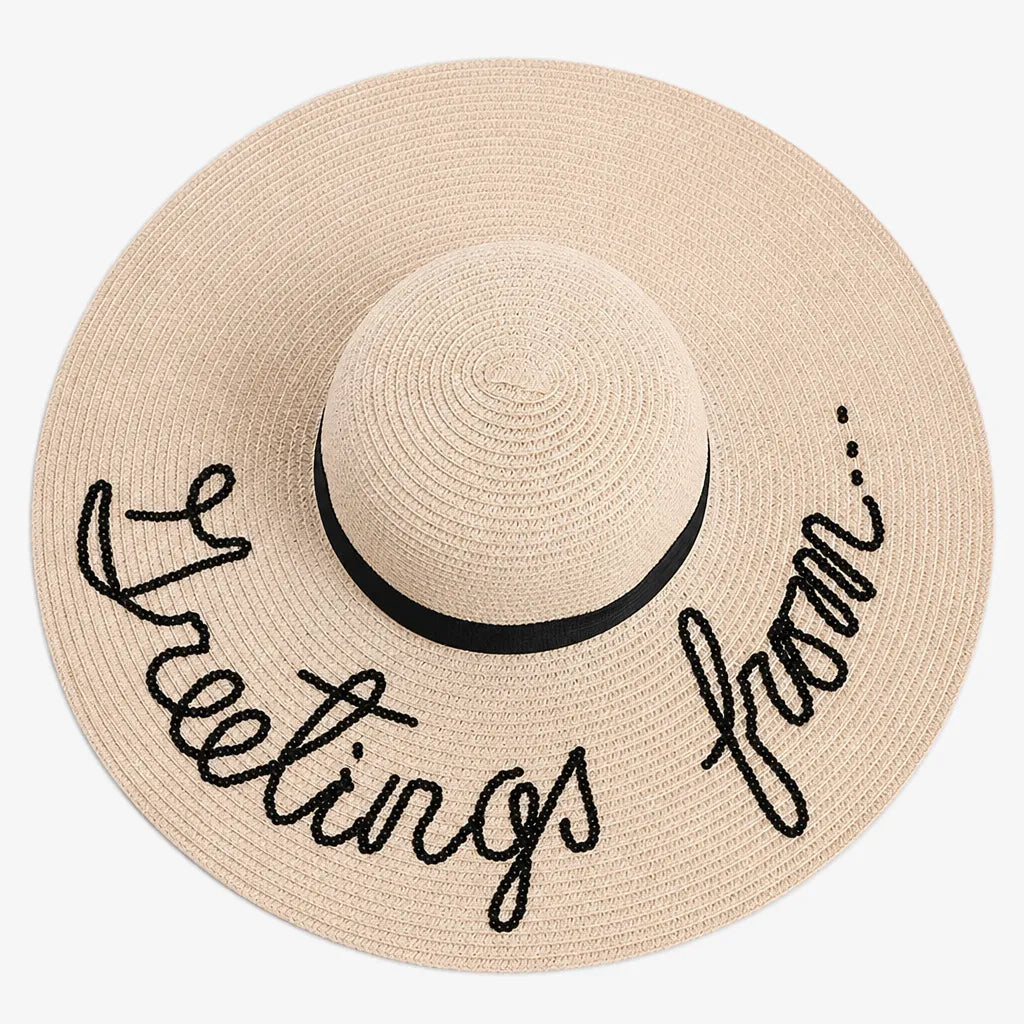 Grand Chapeau de Paille Femme - Anti-UV pour la Plage en Ete