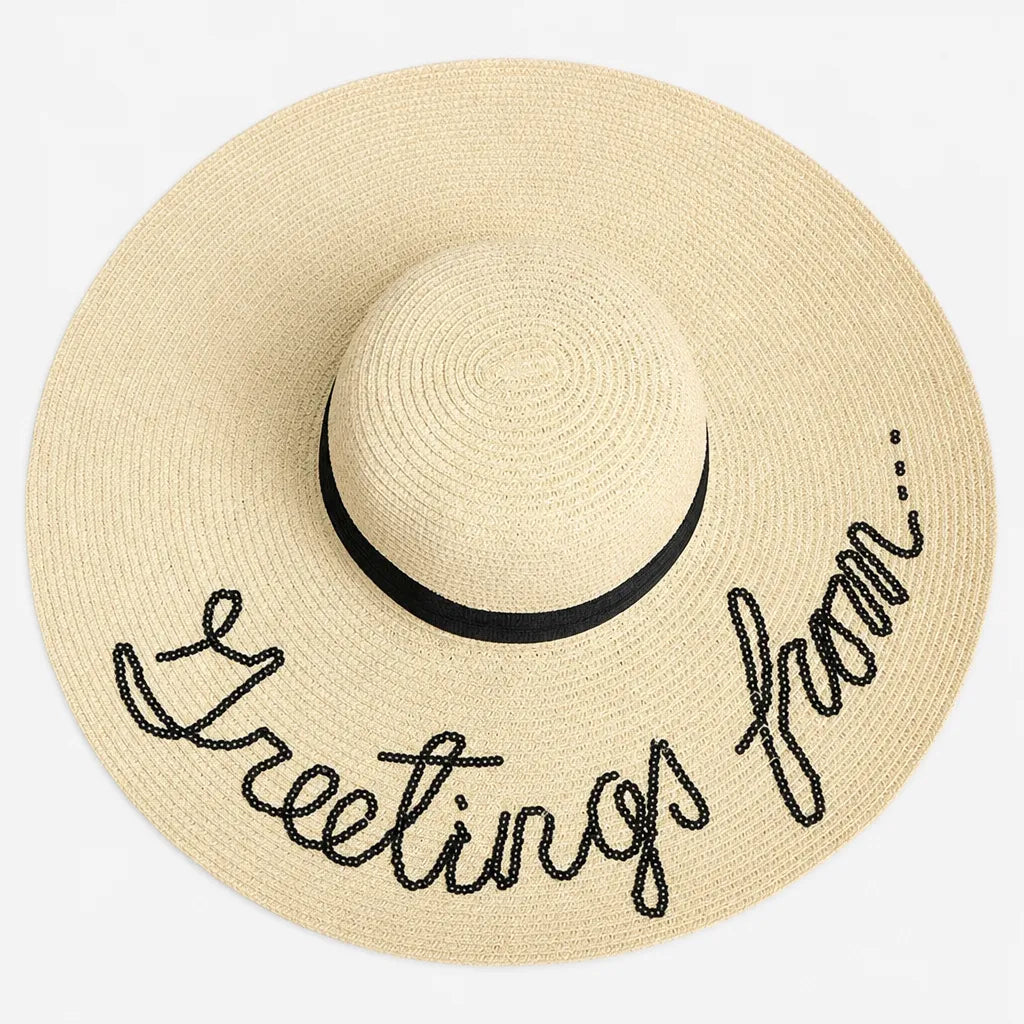 Grand Chapeau de Paille Femme - Anti-UV pour la Plage en Ete