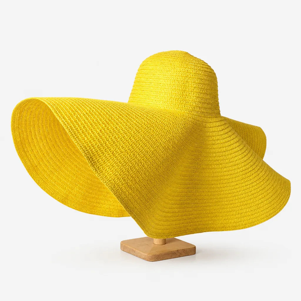 Chapeau Paille Pliable Femme - Grand Format 70cm pour Voyage