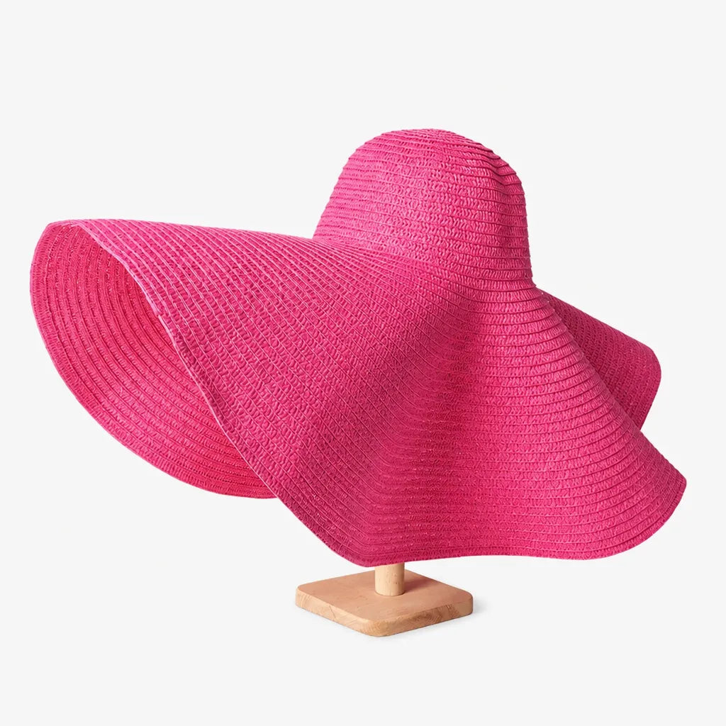 Chapeau Paille Pliable Femme - Grand Format 70cm pour Voyage