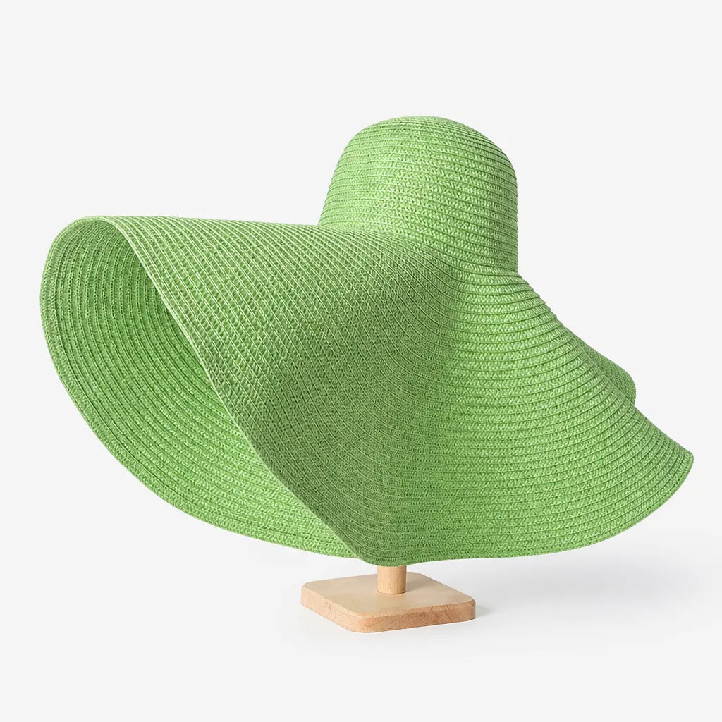 Chapeau Paille Pliable Femme - Grand Format 70cm pour Voyage