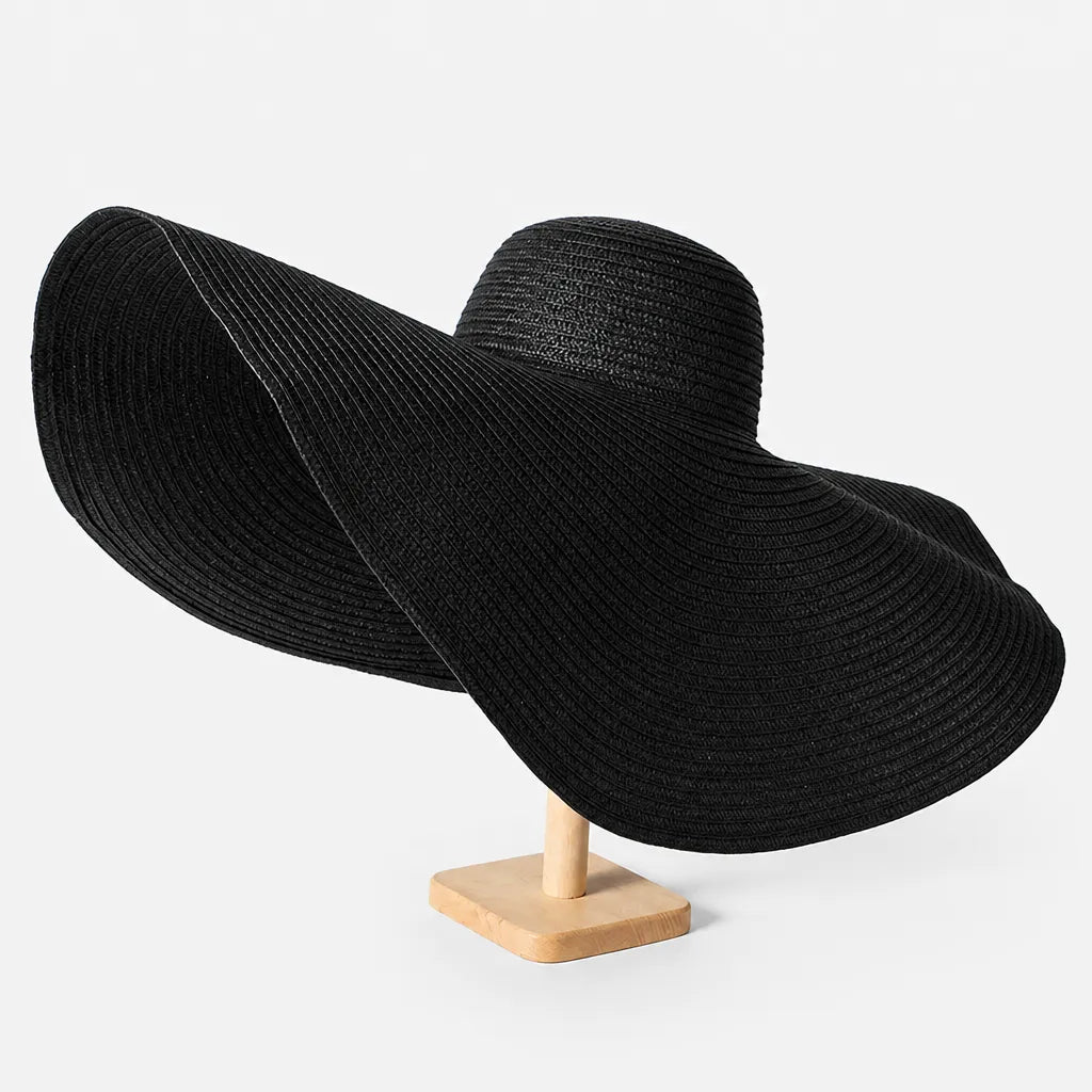 Chapeau Paille Pliable Femme - Grand Format 70cm pour Voyage