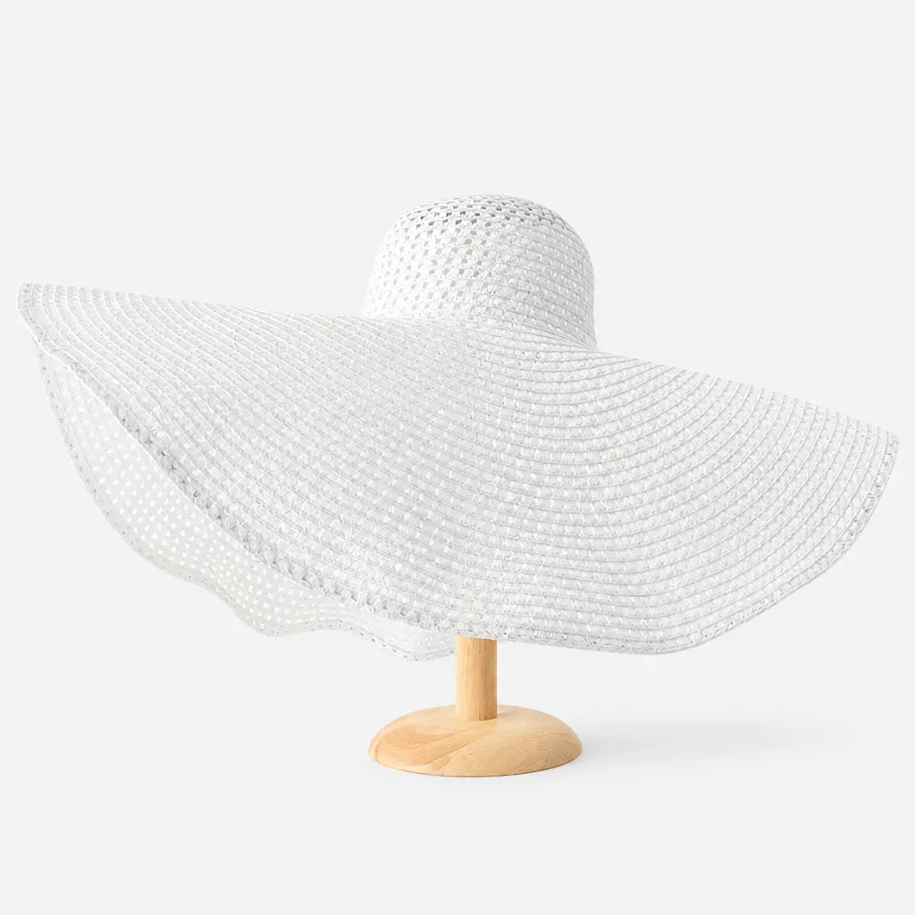Chapeau Paille Pliable Femme - Grand Format 70cm pour Voyage