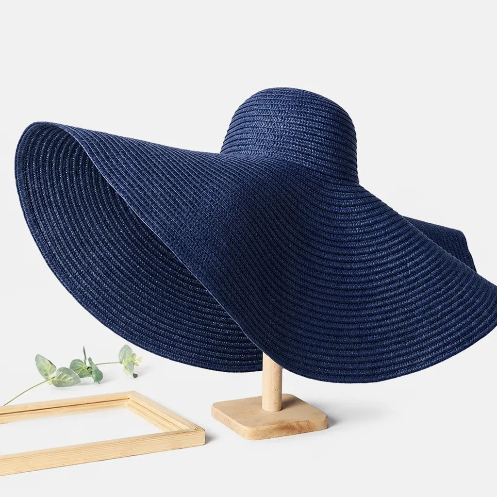 Chapeau Paille Pliable Femme - Grand Format 70cm pour Voyage