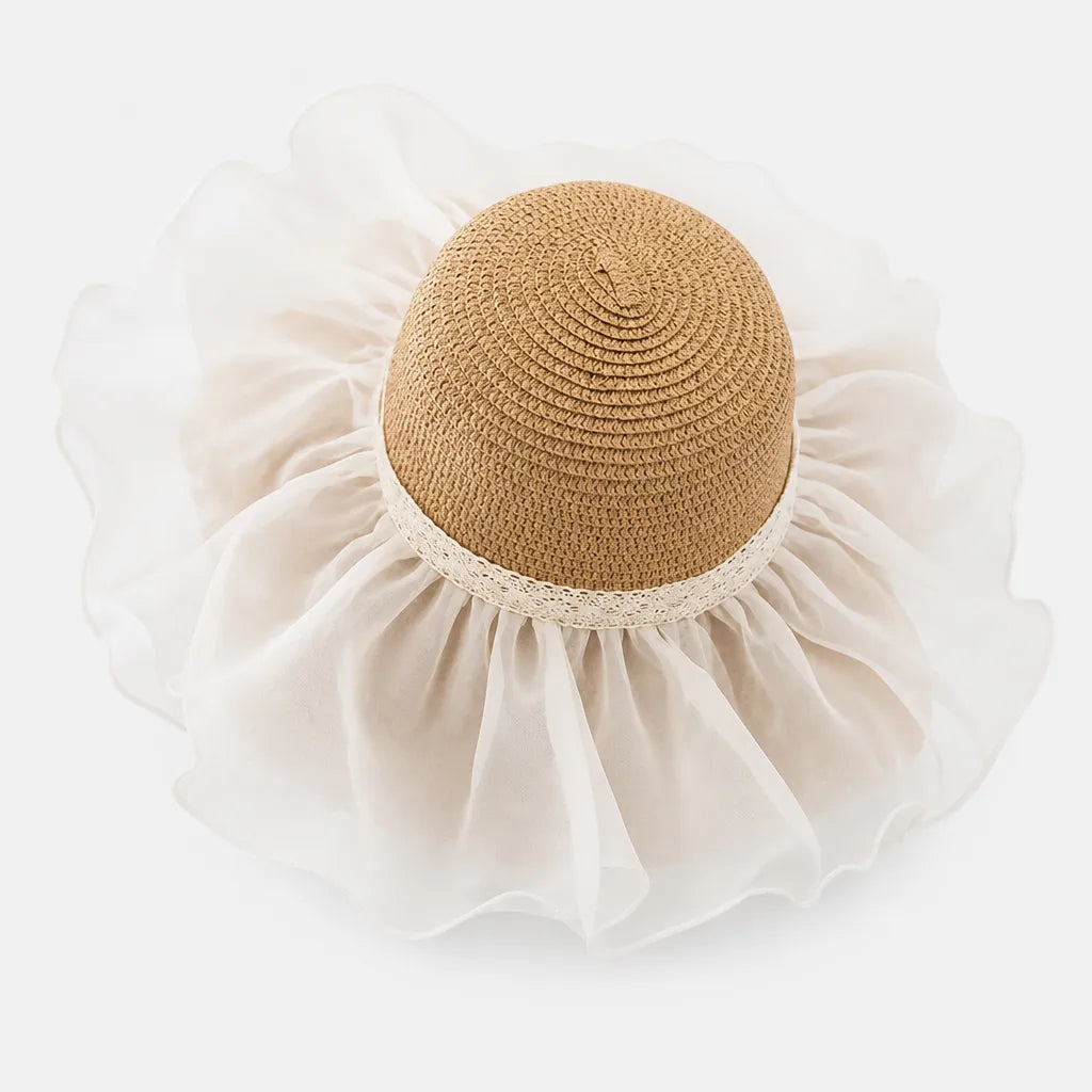 Chapeau de Paille Femme Plage - Floppy Floral Panama