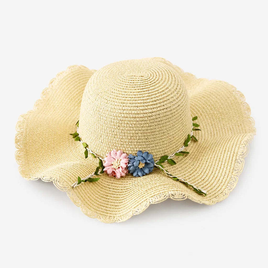 Chapeau de Paille Femme Plage - Floppy Floral Panama