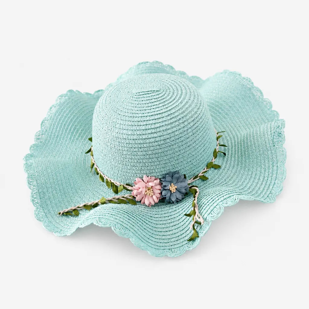 Chapeau de Paille Femme Plage - Floppy Floral Panama