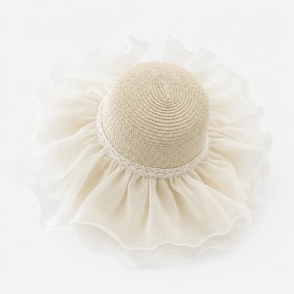 Chapeau de Paille Femme Plage - Floppy Floral Panama