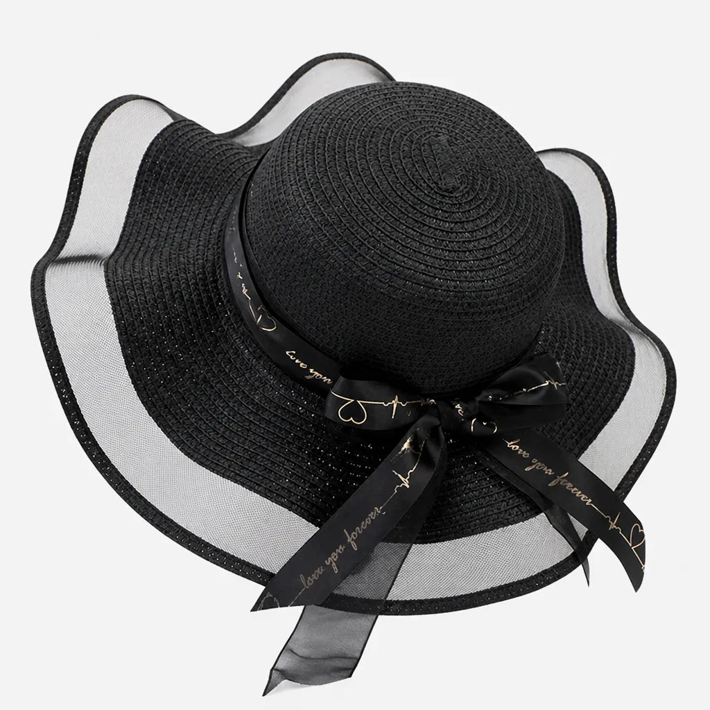 Chapeau de Paille Femme Plage - Floppy Floral Panama