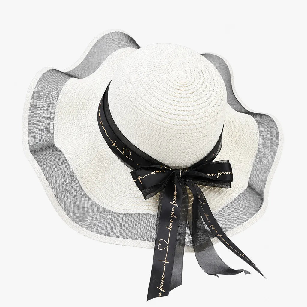 Chapeau de Paille Femme Plage - Floppy Floral Panama