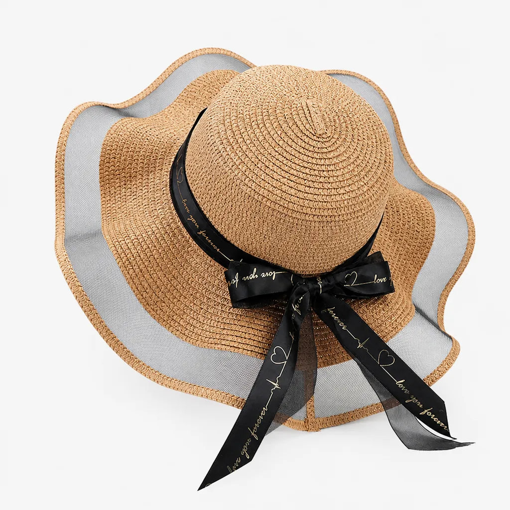 Chapeau de Paille Femme Plage - Floppy Floral Panama
