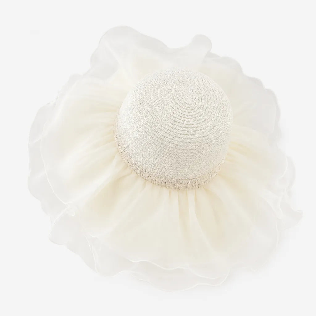 Chapeau de Paille Femme Plage - Floppy Floral Panama