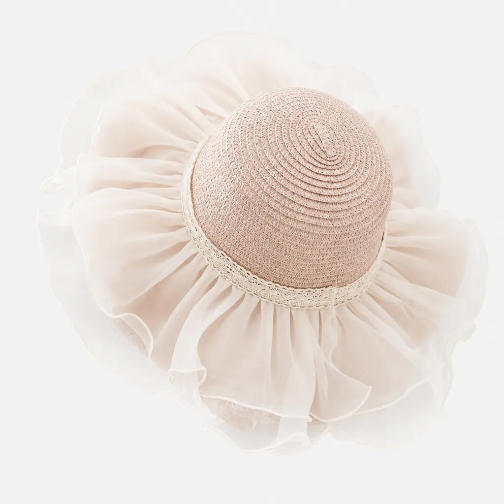 Chapeau de Paille Femme Plage - Floppy Floral Panama
