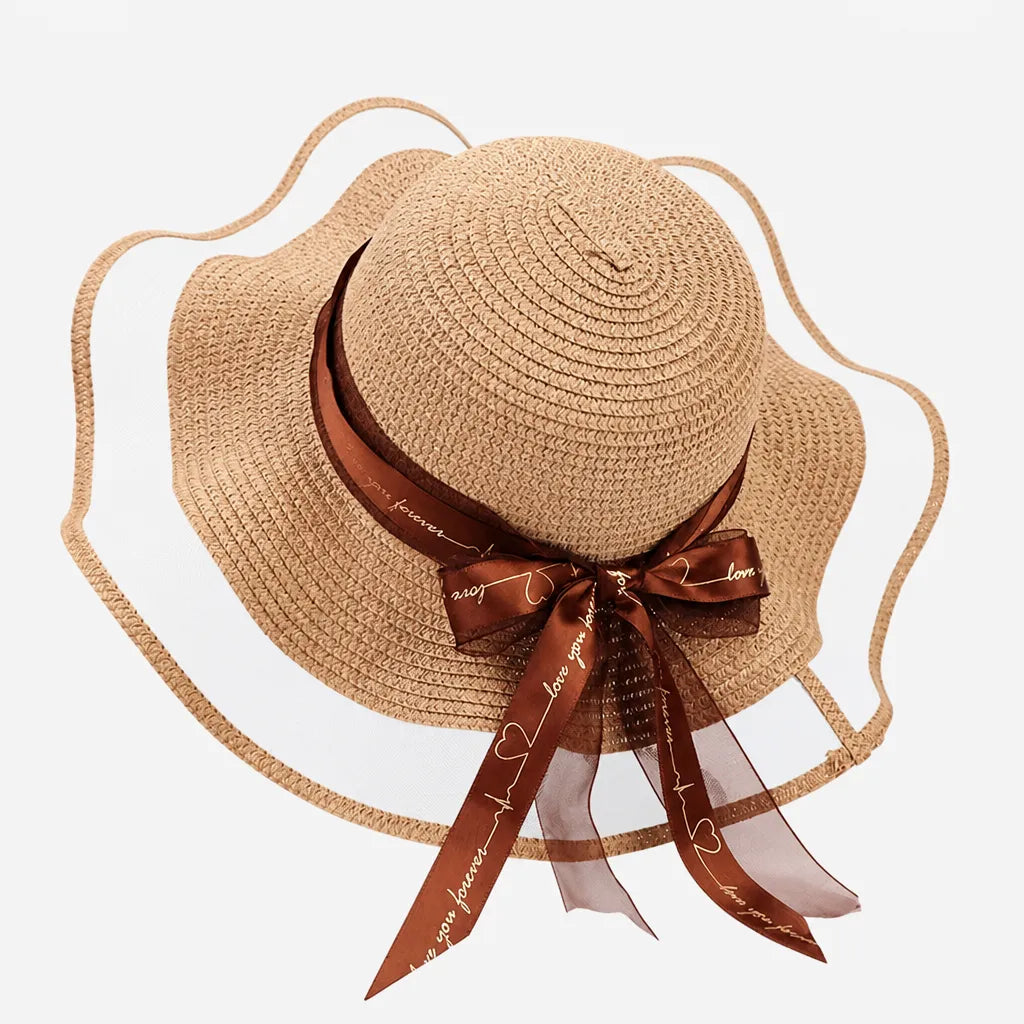 Chapeau de Paille Femme Plage - Floppy Floral Panama