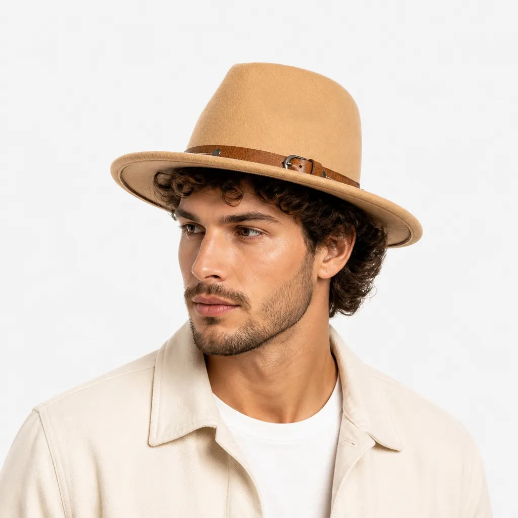 Chapeau Feutre pour Homme - Laine Eglise Automne-Hiver