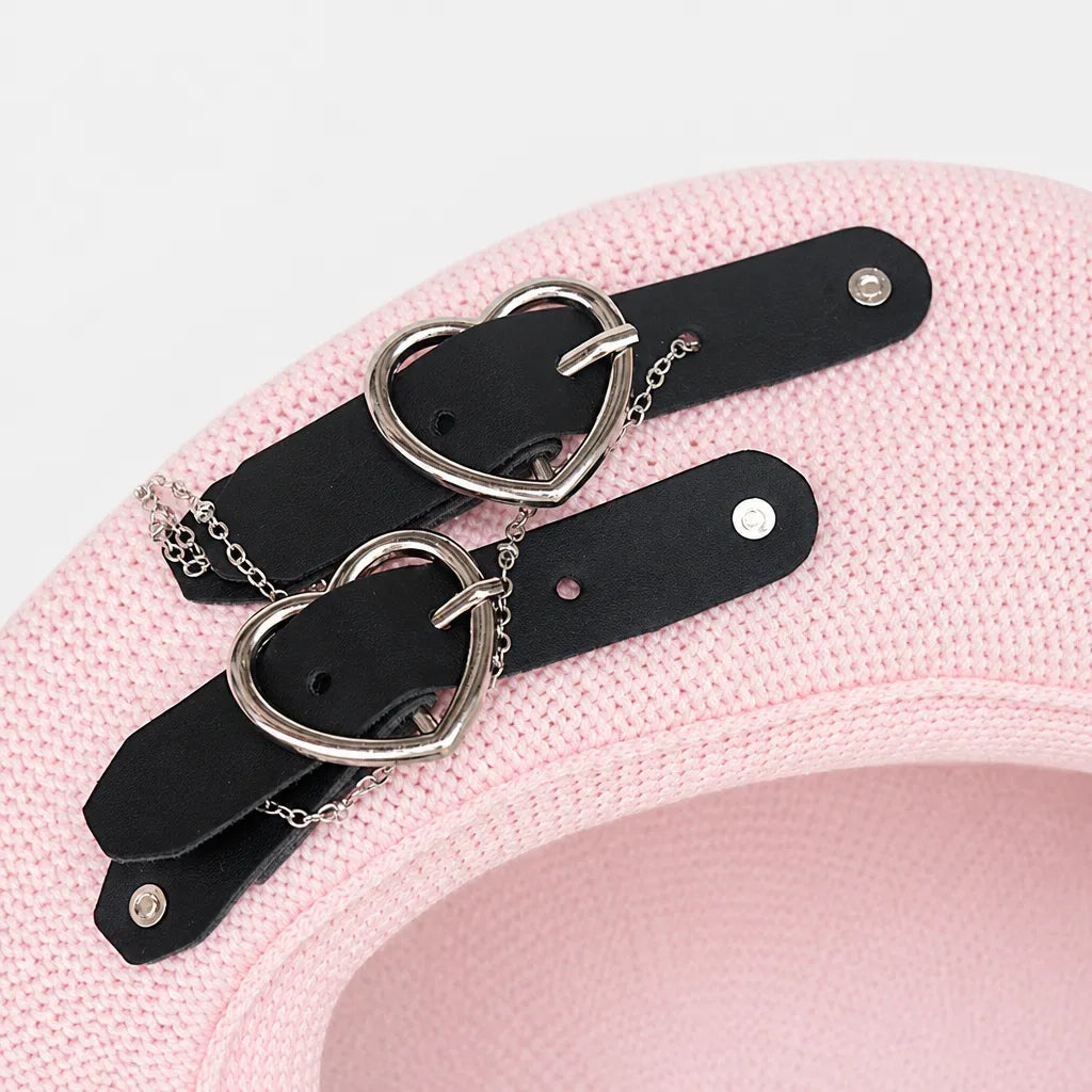 Beret Kawaii - Harajuku avec Chaine et Coeur