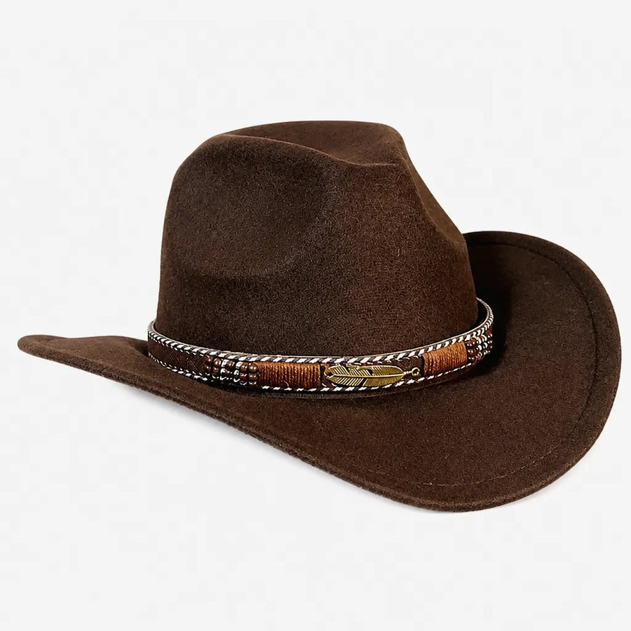 Chapeau Fedora Feutre Homme - Trilby Jazz avec Ceinture