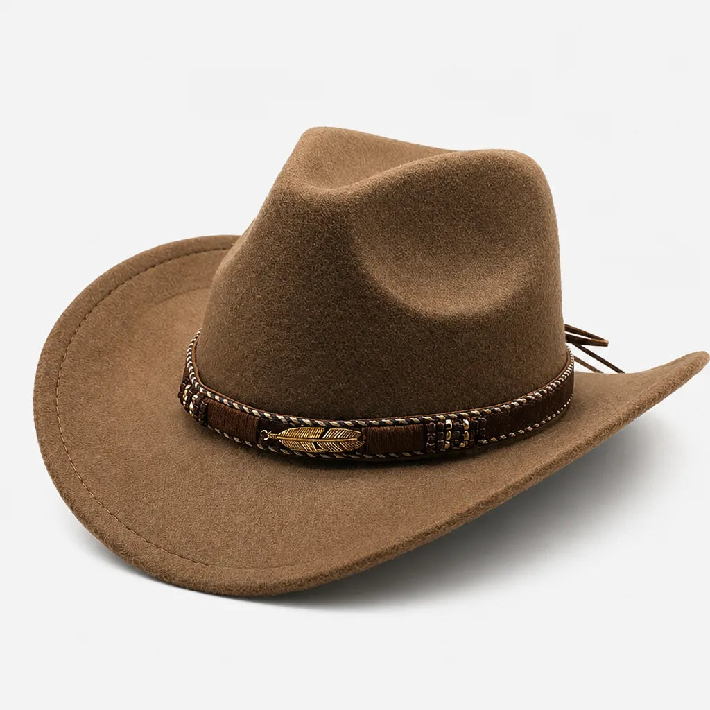 Chapeau Fedora Feutre Homme - Trilby Jazz avec Ceinture