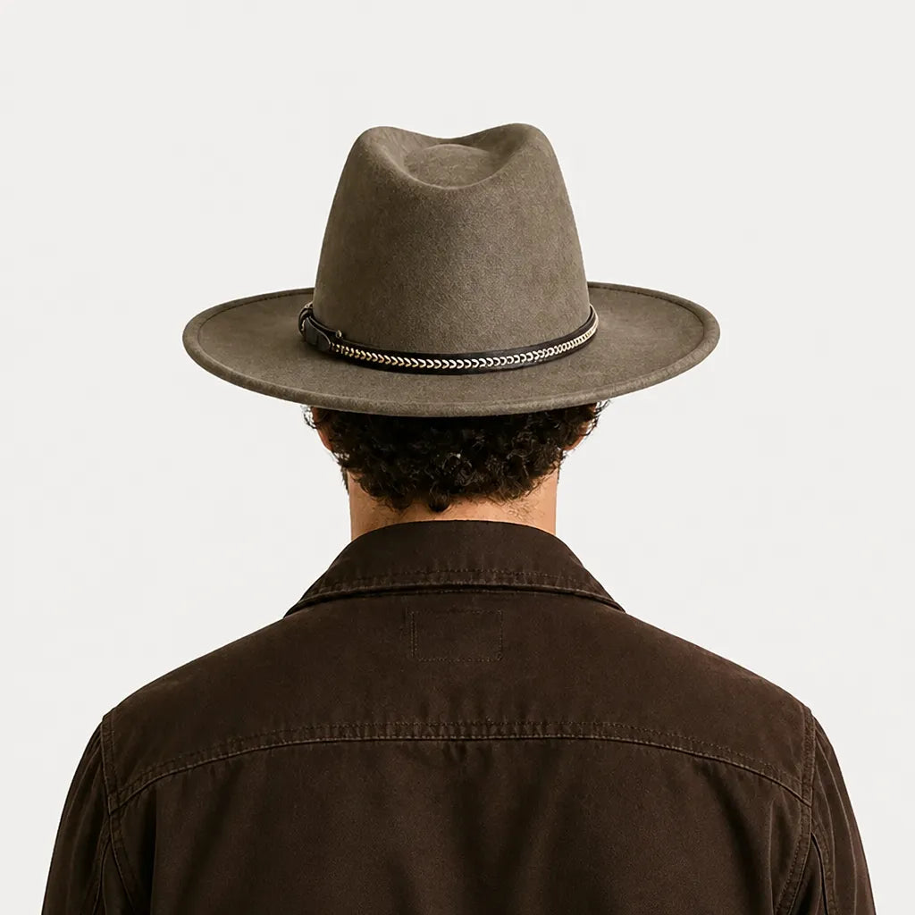 Chapeau Daim Homme - Vegan Large Bord Style Jazz