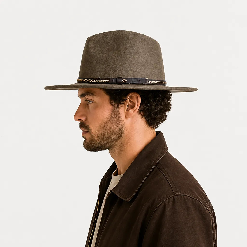 Chapeau Daim Homme - Vegan Large Bord Style Jazz