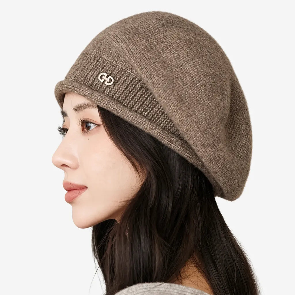 Beret Femme Tricot - Doux et Extensible pour Hiver