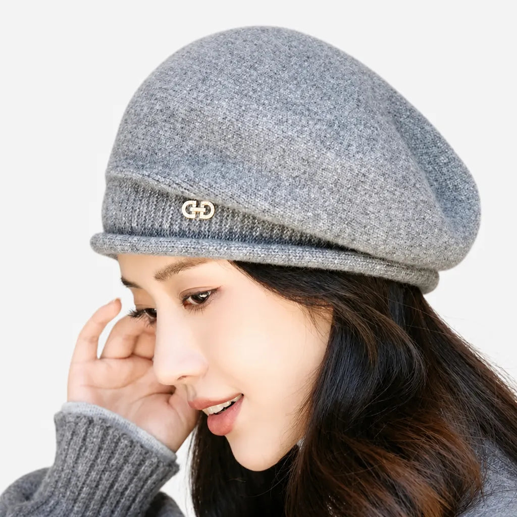 Beret Femme Tricot - Doux et Extensible pour Hiver