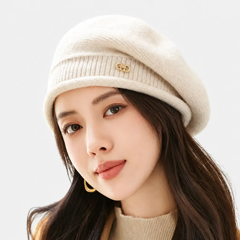 Beret Femme Tricot - Doux et Extensible pour Hiver