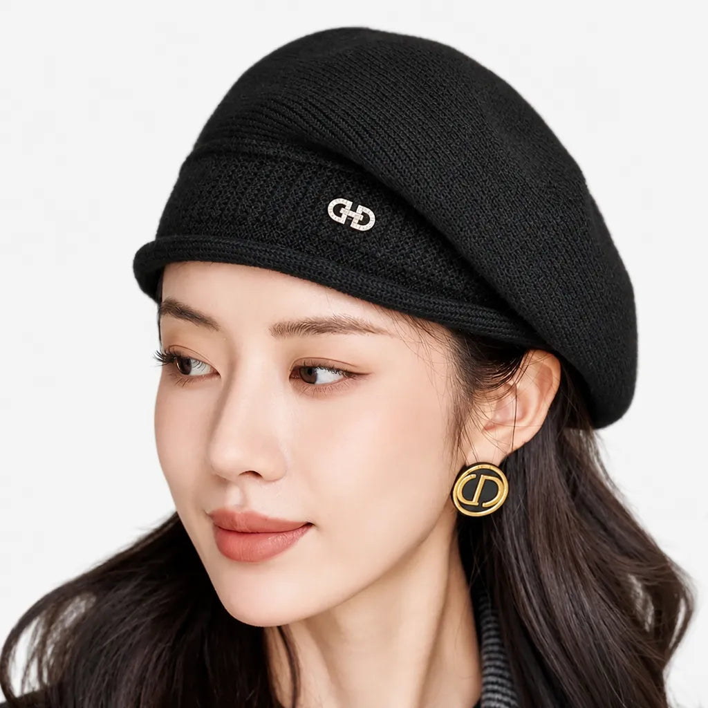Beret Femme Tricot - Doux et Extensible pour Hiver