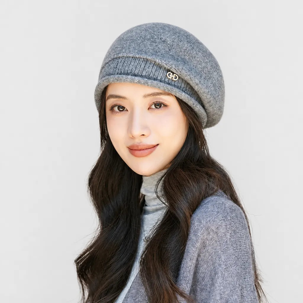Beret Femme Tricot - Doux et Extensible pour Hiver