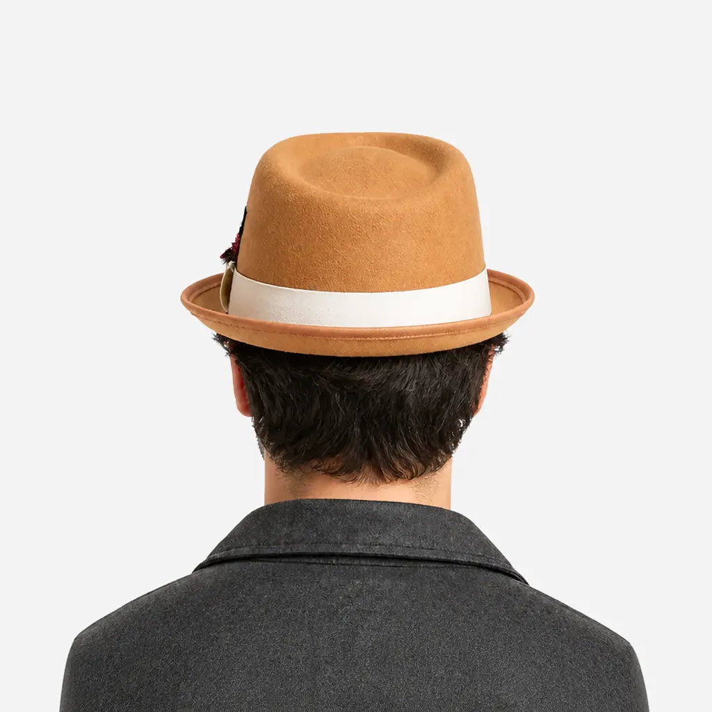 Chapeau Feutre Homme - Plume Style Gentleman Vintage