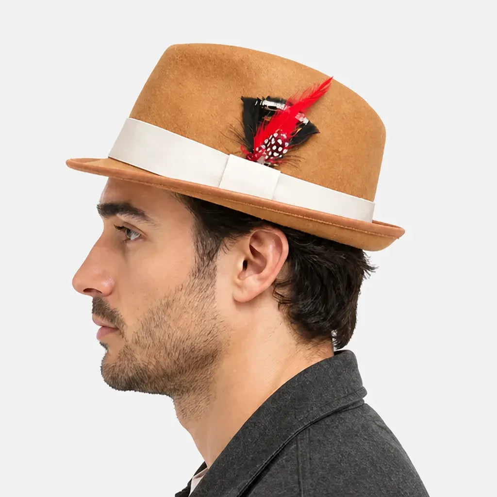 Chapeau Feutre Homme - Plume Style Gentleman Vintage