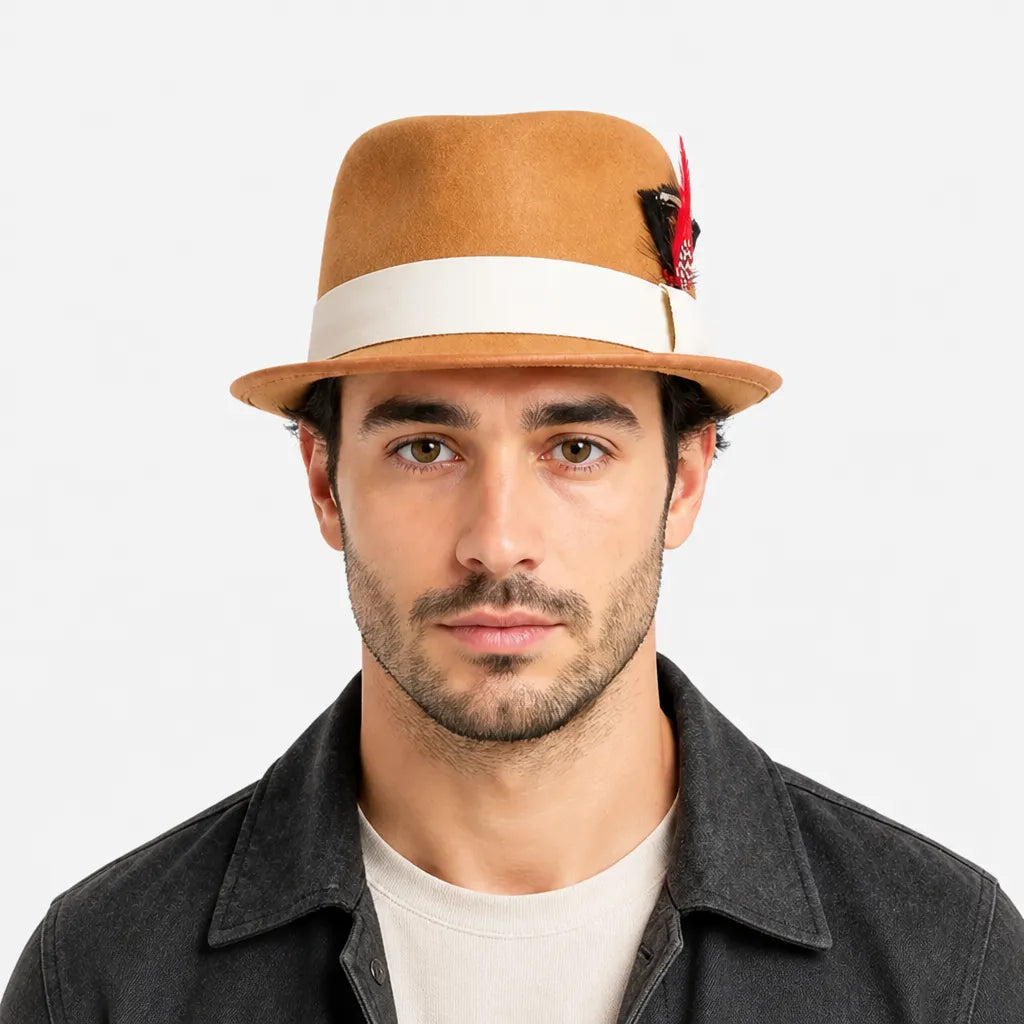 Chapeau Feutre Homme - Plume Style Gentleman Vintage