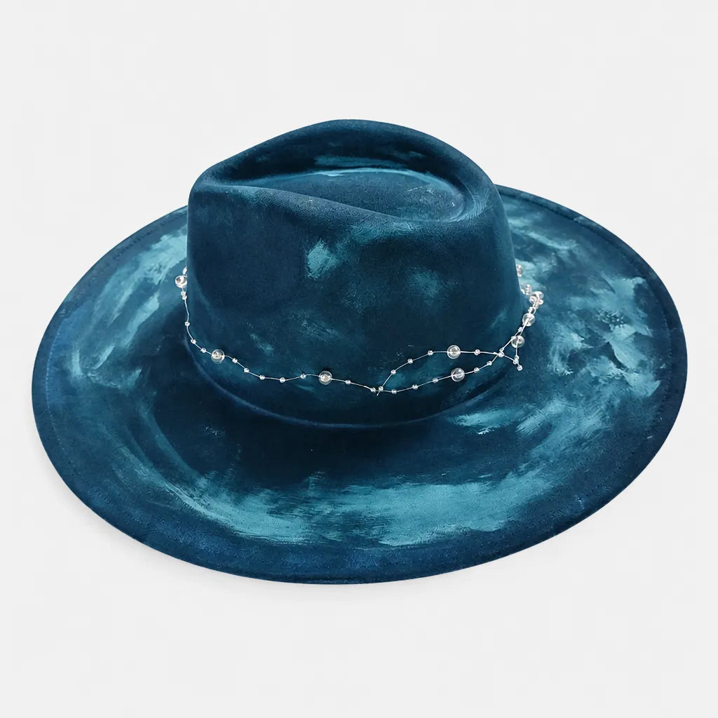 Chapeau Plume - Fedora Large Bord Retro Style Jazz et Western