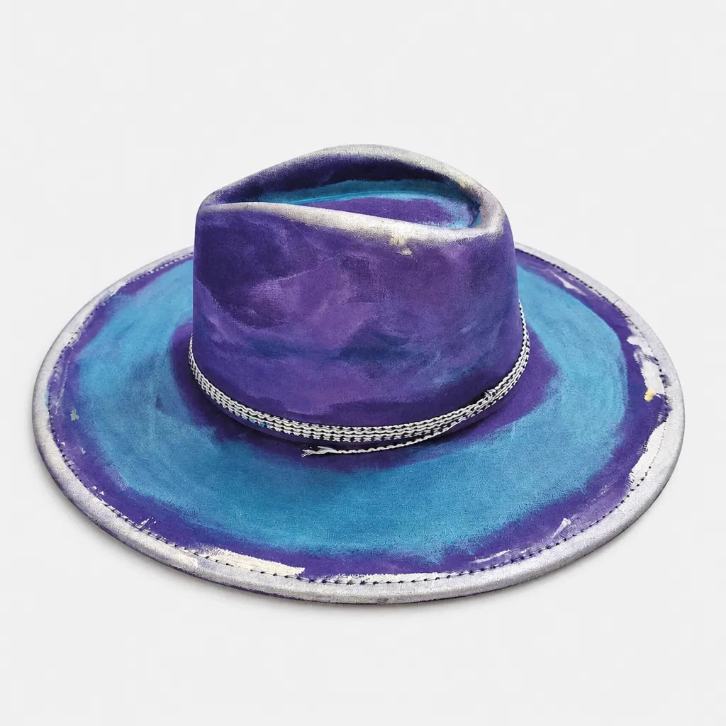 Chapeau Plume - Fedora Large Bord Retro Style Jazz et Western