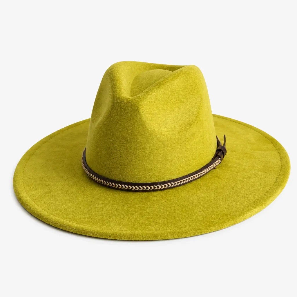 Chapeau Daim Homme - Vegan Large Bord Style Jazz