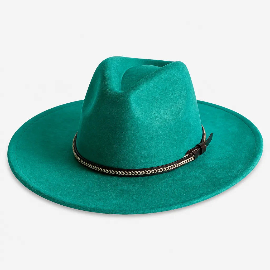 Chapeau Daim Homme - Vegan Large Bord Style Jazz