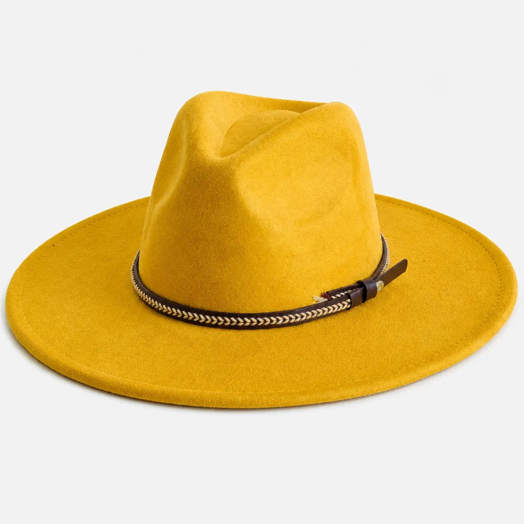 Chapeau Daim Homme - Vegan Large Bord Style Jazz