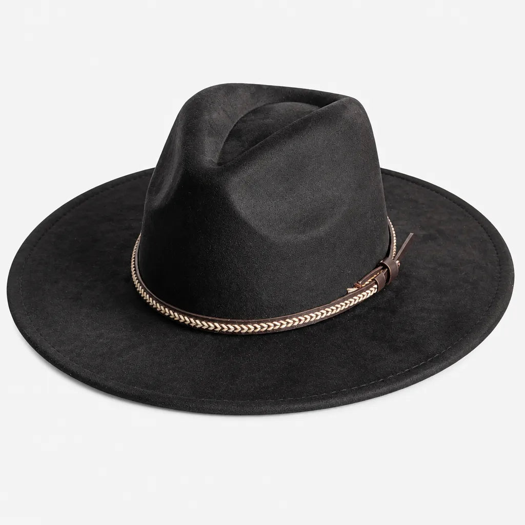 Chapeau Daim Homme - Vegan Large Bord Style Jazz