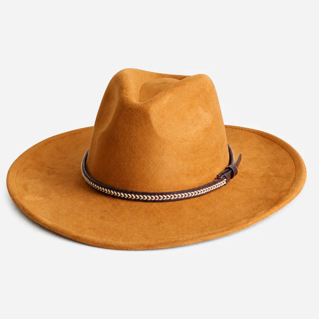 Chapeau Daim Homme - Vegan Large Bord Style Jazz