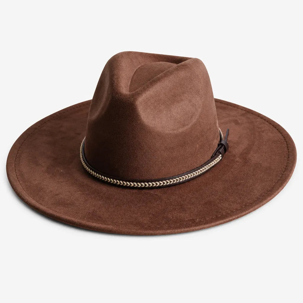 Chapeau Daim Homme - Vegan Large Bord Style Jazz