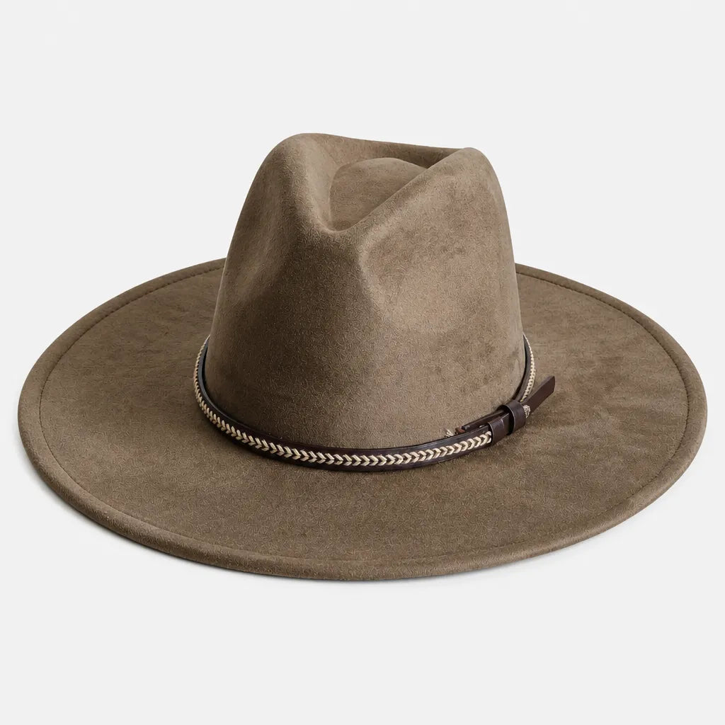 Chapeau Daim Homme - Vegan Large Bord Style Jazz