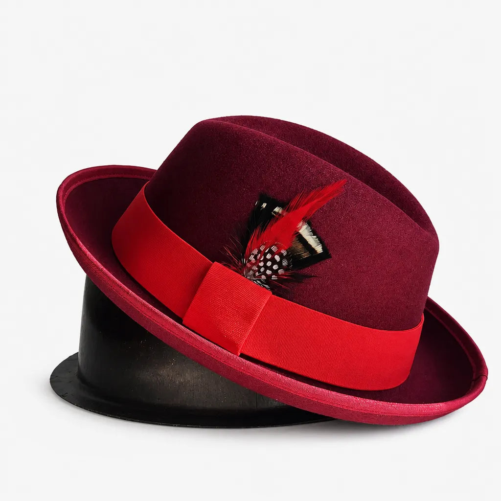 Chapeau Feutre Homme - Plume Style Gentleman Vintage