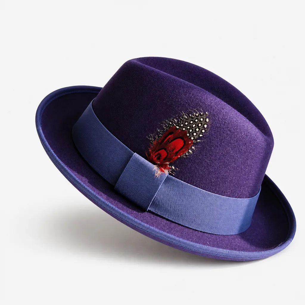 Chapeau Feutre Homme - Plume Style Gentleman Vintage