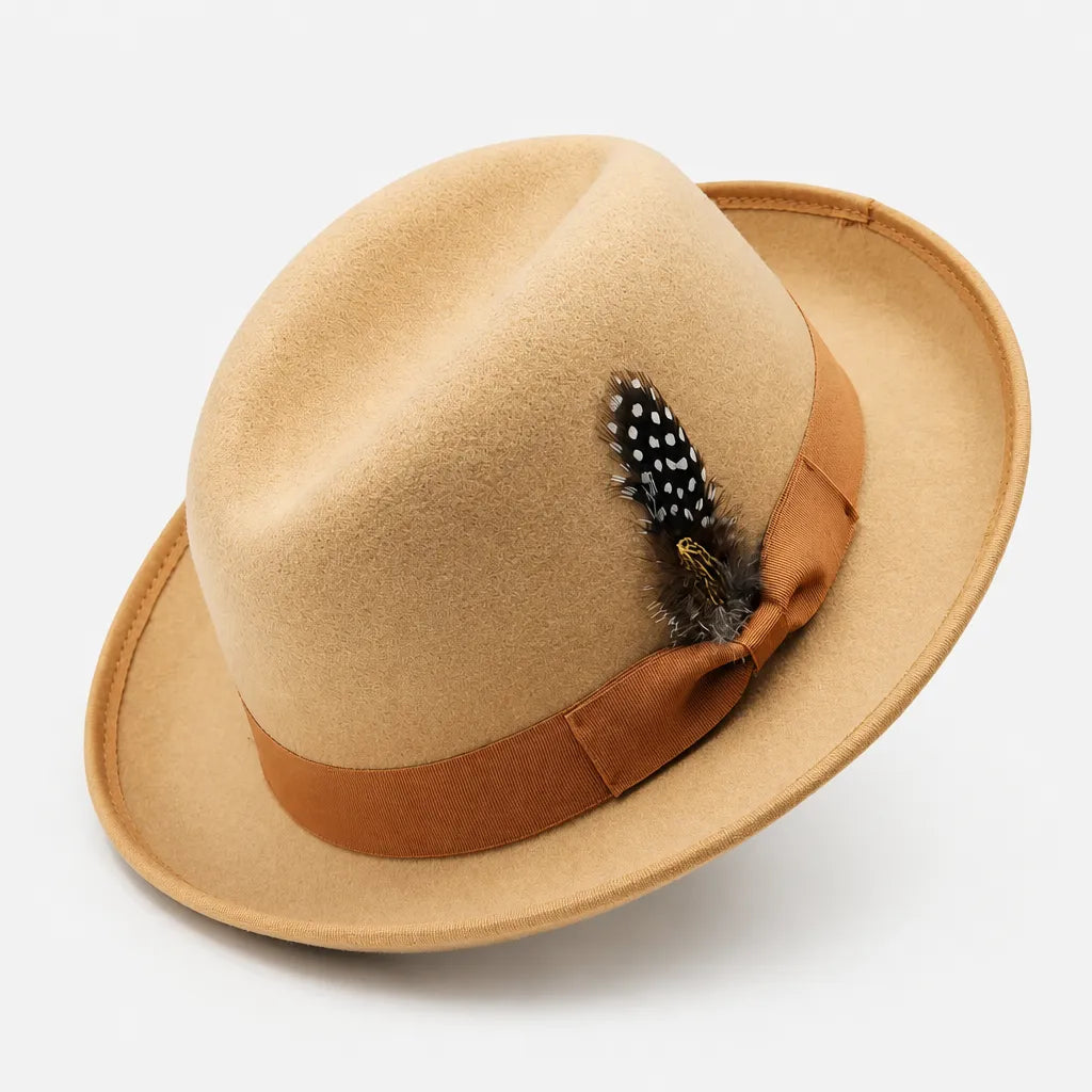 Chapeau Feutre Homme - Plume Style Gentleman Vintage