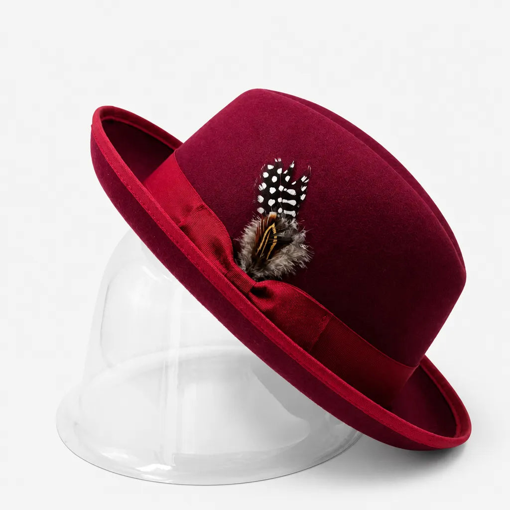Chapeau Feutre Homme - Plume Style Gentleman Vintage